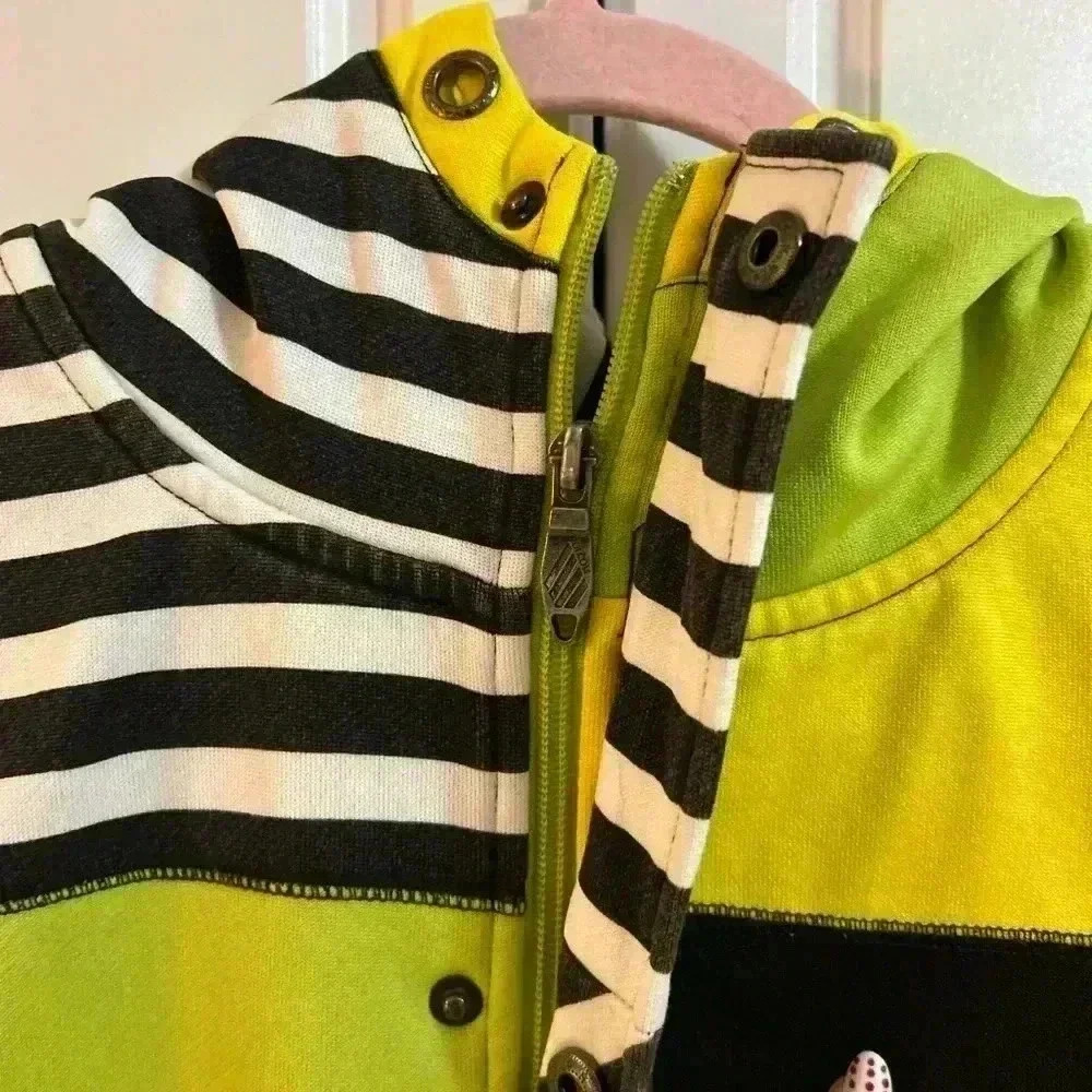 Volcom Yellow and Black Striped Jacket - Picture 5 of 6